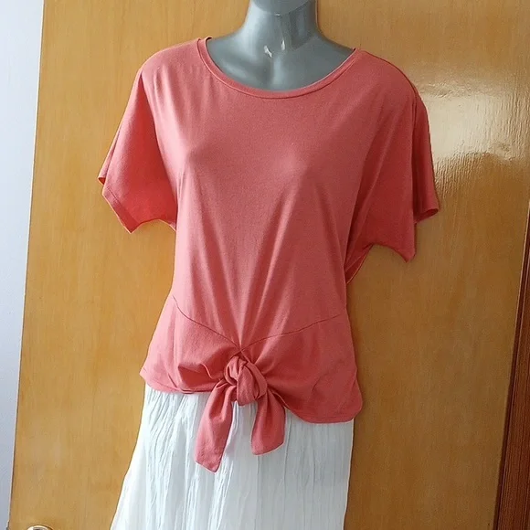 LOFT Boxy T-shirt Salmon Sz M - Picture 1 of 11